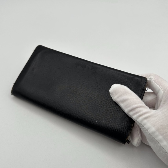 Prada Long Black Saffiano Leather Wallet - Picture 3 of 14